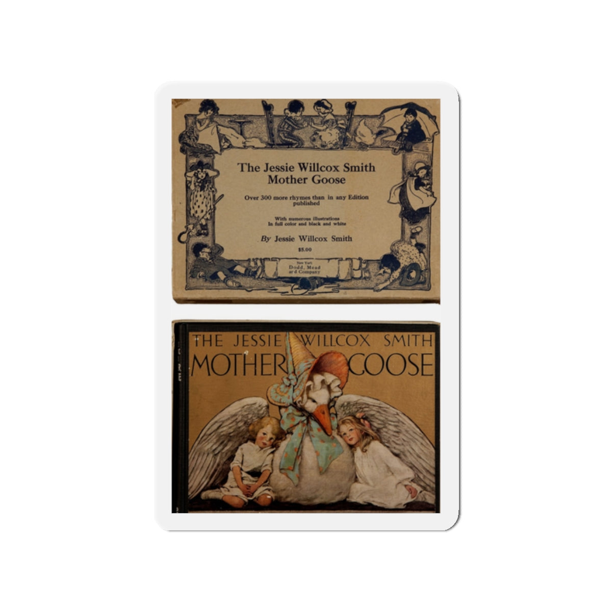 Mother Goose. New York, Dodd, Mead, 1914 (Magazine Illustration) Refrigerator Magnet-2" x 2"-The Sticker Space