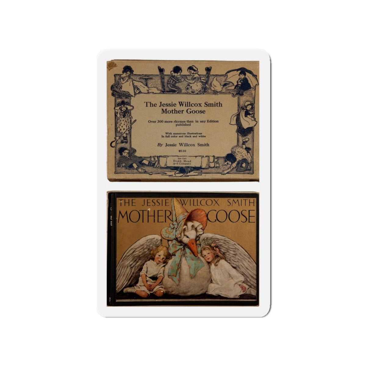 Mother Goose. New York, Dodd, Mead, 1914 (Magazine Illustration) Refrigerator Magnet-3" x 3"-The Sticker Space