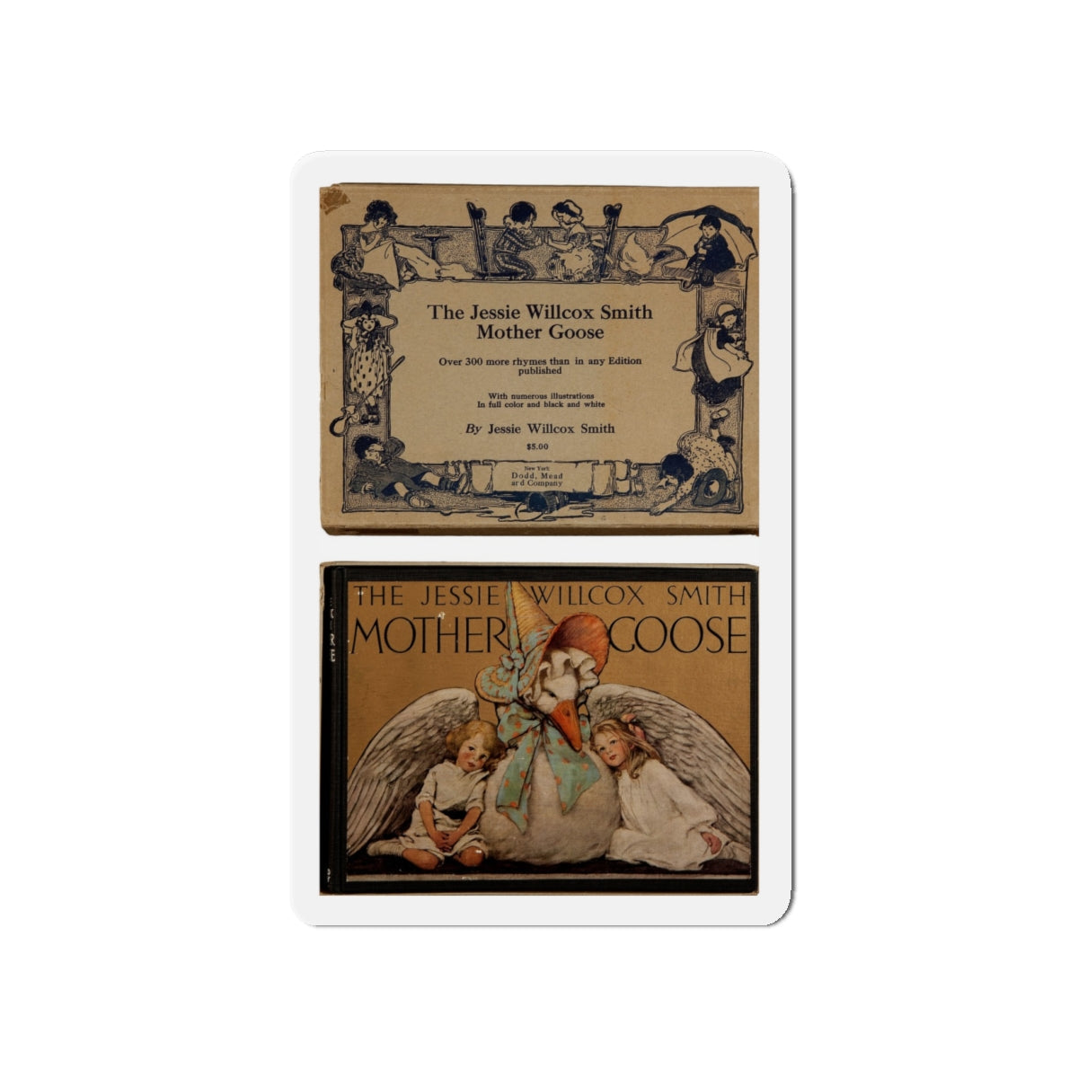 Mother Goose. New York, Dodd, Mead, 1914 (Magazine Illustration) Refrigerator Magnet-4" x 4"-The Sticker Space