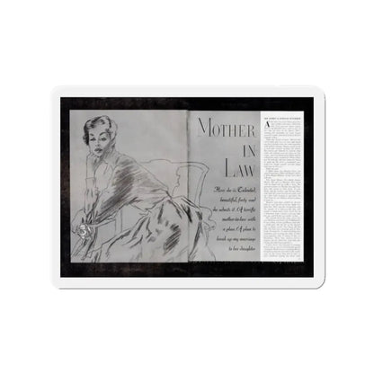 Mother In Law (1), Cosmopolitan, February 1954 (Magazine Illustration) Refrigerator Magnet - The Sticker Space