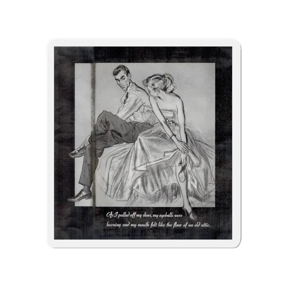 Mother In Law (2), Cosmopolitan, February 1954 (Magazine Illustration) Refrigerator Magnet 3 Inch - The Sticker Space