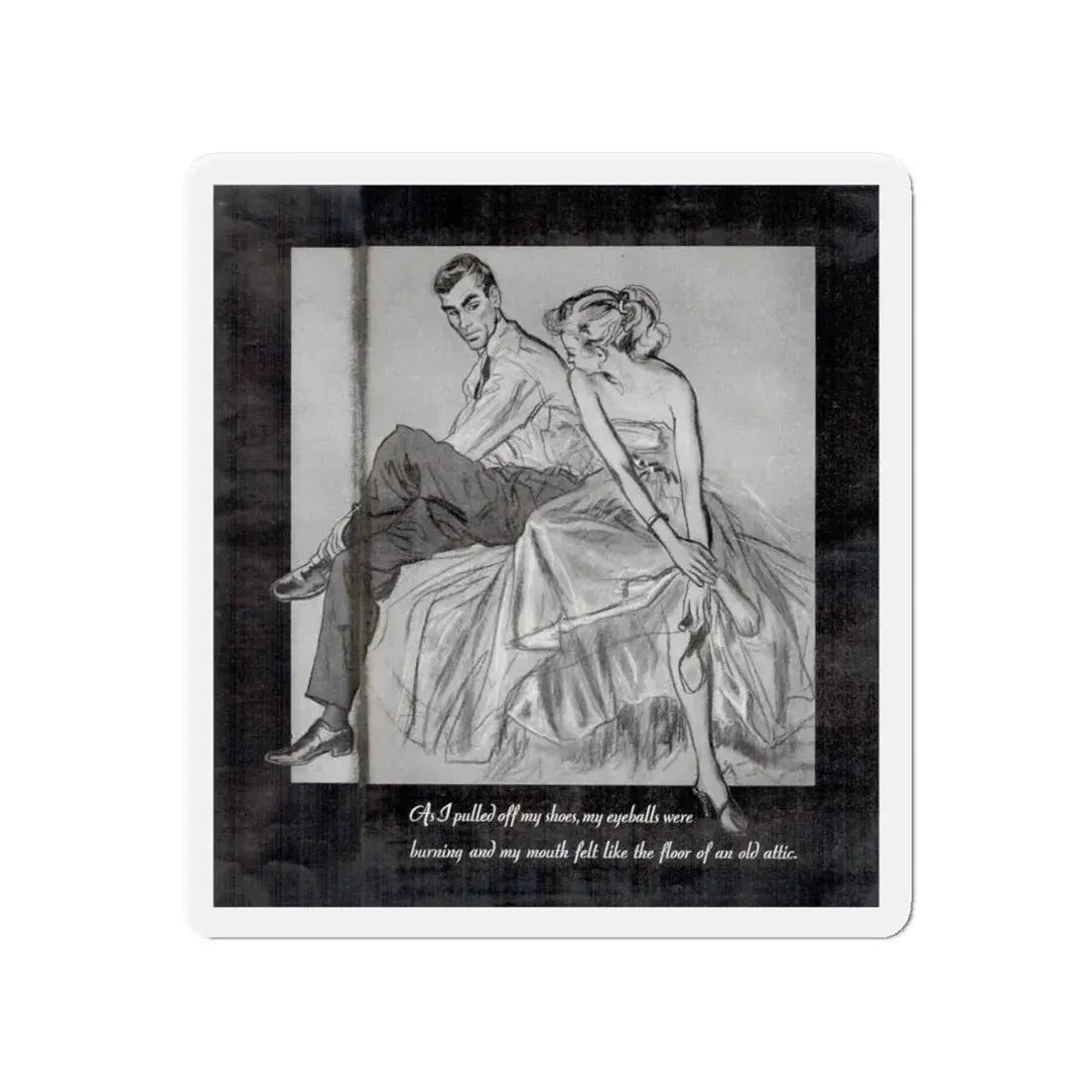 Mother In Law (2), Cosmopolitan, February 1954 (Magazine Illustration) Refrigerator Magnet 4 Inch - The Sticker Space