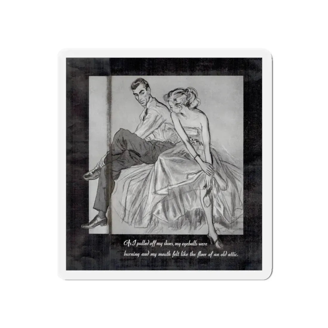 Mother In Law (2), Cosmopolitan, February 1954 (Magazine Illustration) Refrigerator Magnet 5 Inch - The Sticker Space