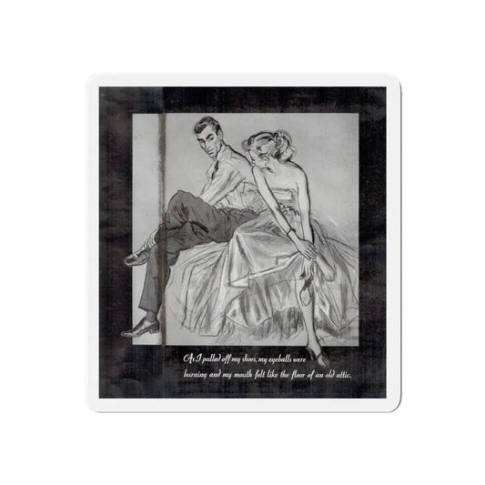 Mother In Law (2), Cosmopolitan, February 1954 (Magazine Illustration) Refrigerator Magnet 6 Inch - The Sticker Space