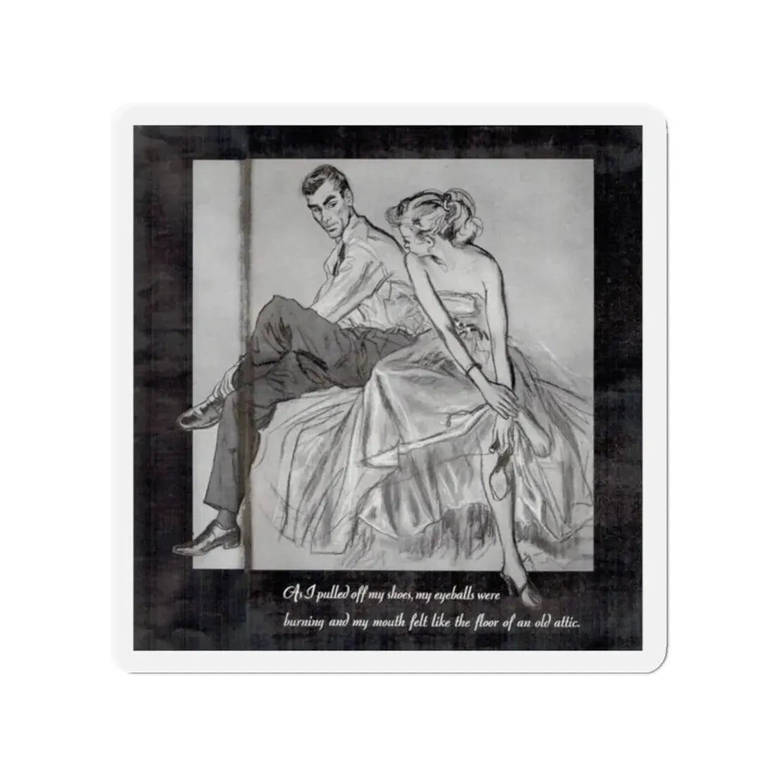 Mother In Law (2), Cosmopolitan, February 1954 (Magazine Illustration) Refrigerator Magnet - The Sticker Space