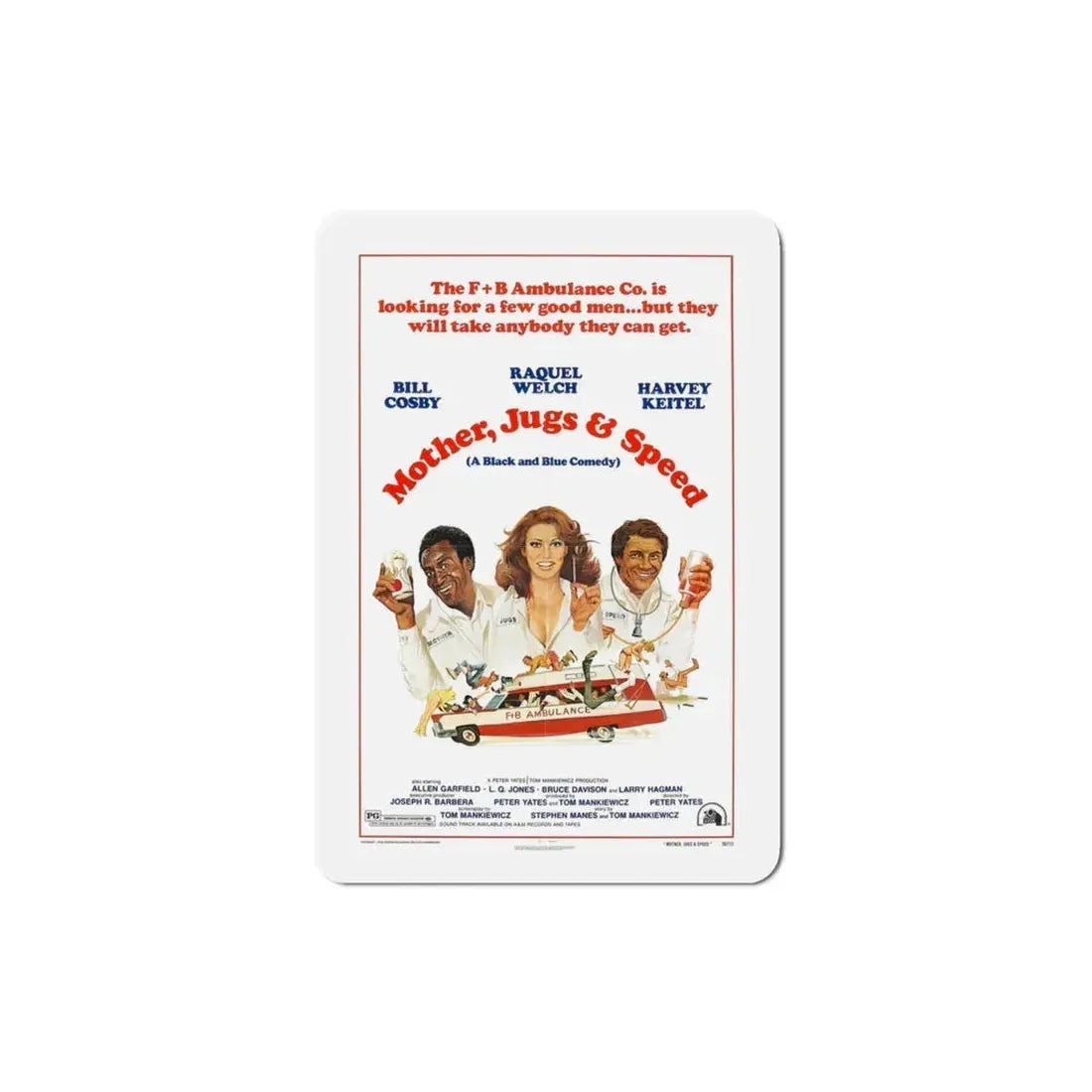 Mother Jugs & Speed 1976 2 Movie Poster Refrigerator Magnet 3 Inch - The Sticker Space