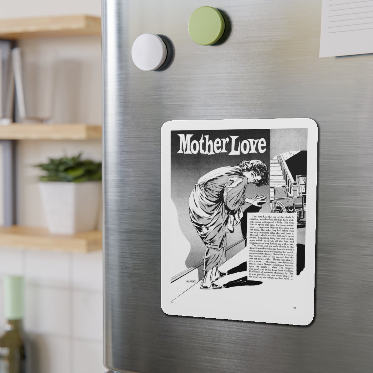 Mother Love, Terror Illustrated, April 1956 (Magazine Illustration) Refrigerator Magnet-The Sticker Space