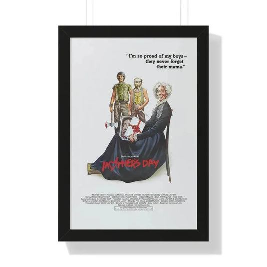 MOTHER'S DAY 1980 - Framed Movie Poster 16″ x 24″ Black - The Sticker Space