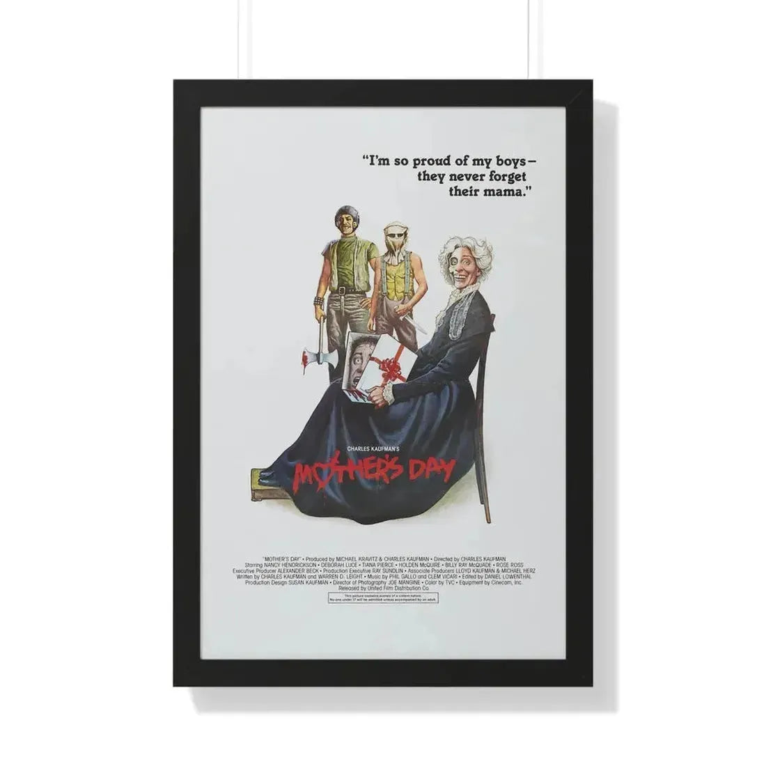 MOTHER'S DAY 1980 - Framed Movie Poster 20" x 30" Black - The Sticker Space