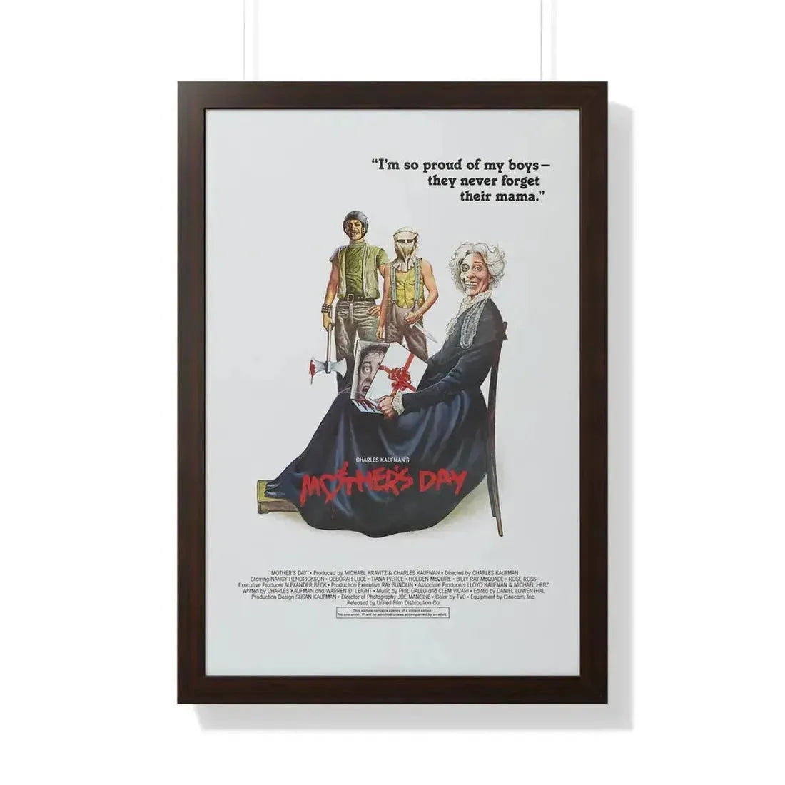 MOTHER'S DAY 1980 - Framed Movie Poster 20" x 30" Walnut - The Sticker Space