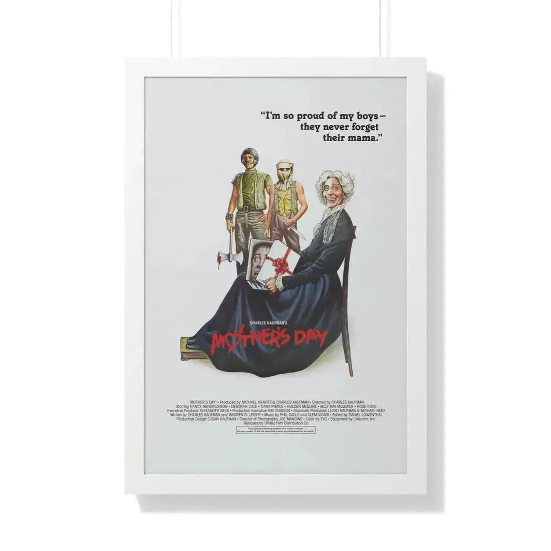 MOTHER'S DAY 1980 - Framed Movie Poster 20" x 30" White - The Sticker Space