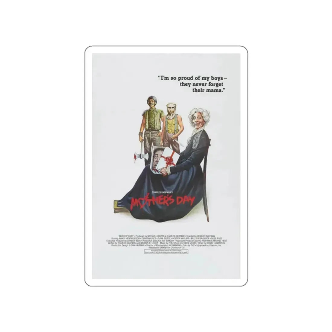 MOTHER'S DAY 1980 Movie Poster STICKER Vinyl Die-Cut Decal 2 Inch - The Sticker Space