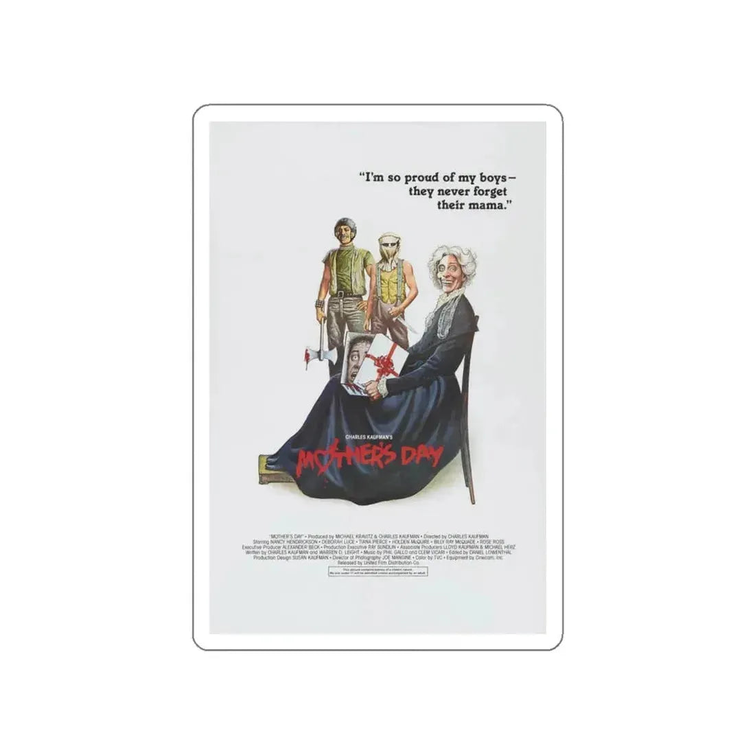 MOTHER'S DAY 1980 Movie Poster STICKER Vinyl Die-Cut Decal 6 Inch - The Sticker Space