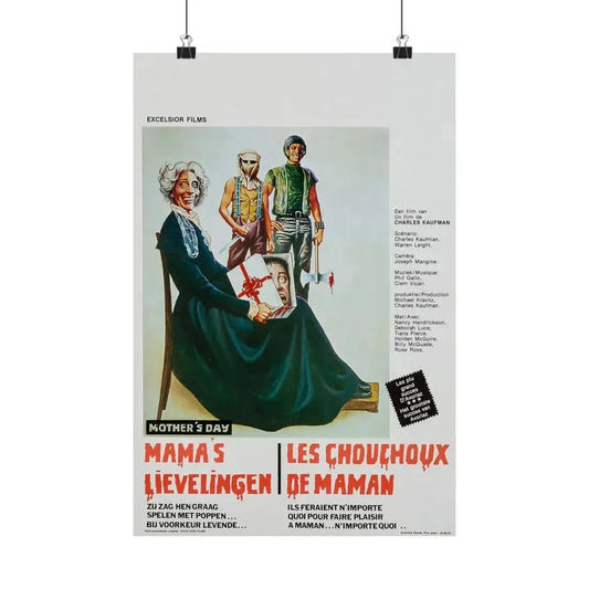 MOTHER'S DAY (BELGIAN) 1980 - Paper Movie Poster 12″ x 18″ Matte - The Sticker Space