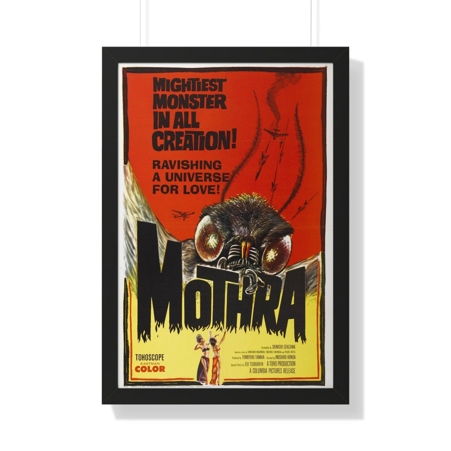 MOTHRA 1961 - Framed Movie Poster-20" x 30"-The Sticker Space