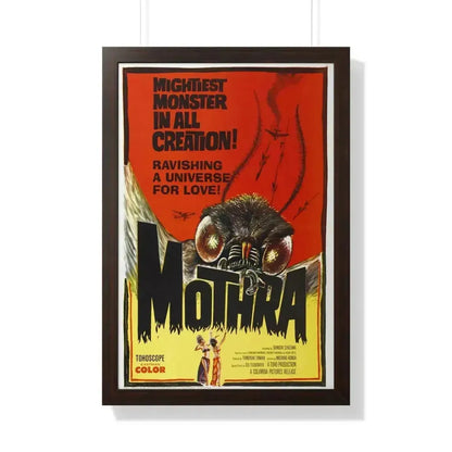 MOTHRA 1961 - Framed Movie Poster 20" x 30" Walnut - The Sticker Space