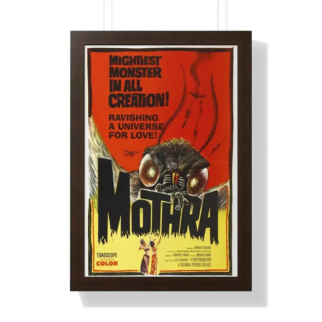 MOTHRA 1961 - Framed Movie Poster - The Sticker Space