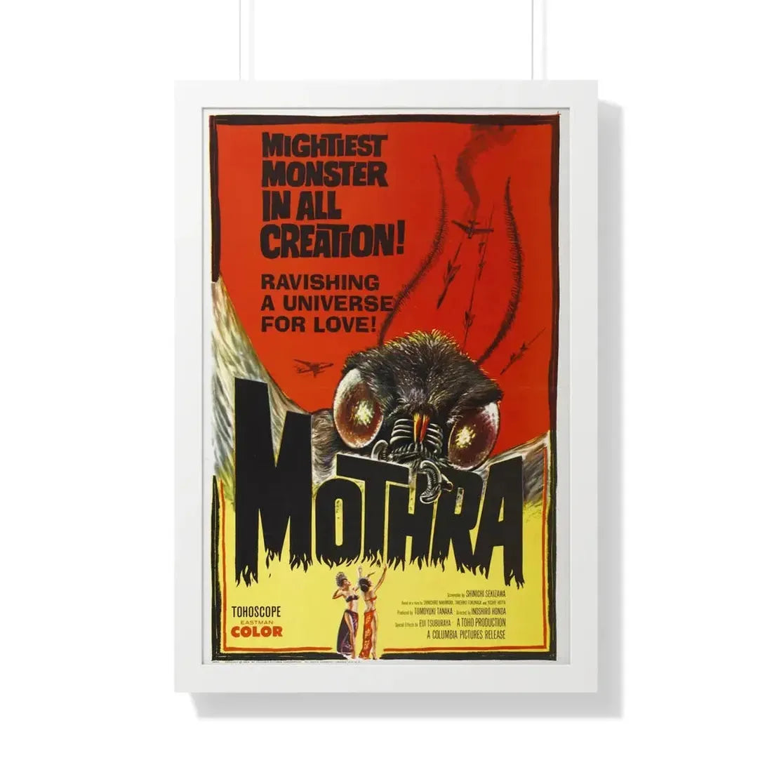 MOTHRA 1961 - Framed Movie Poster - The Sticker Space