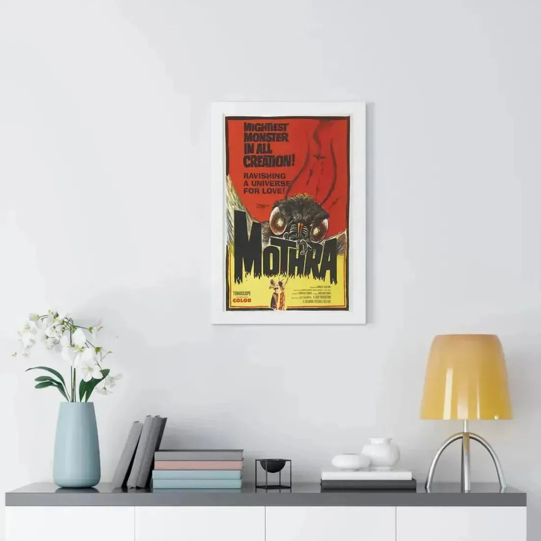 MOTHRA 1961 - Framed Movie Poster - The Sticker Space