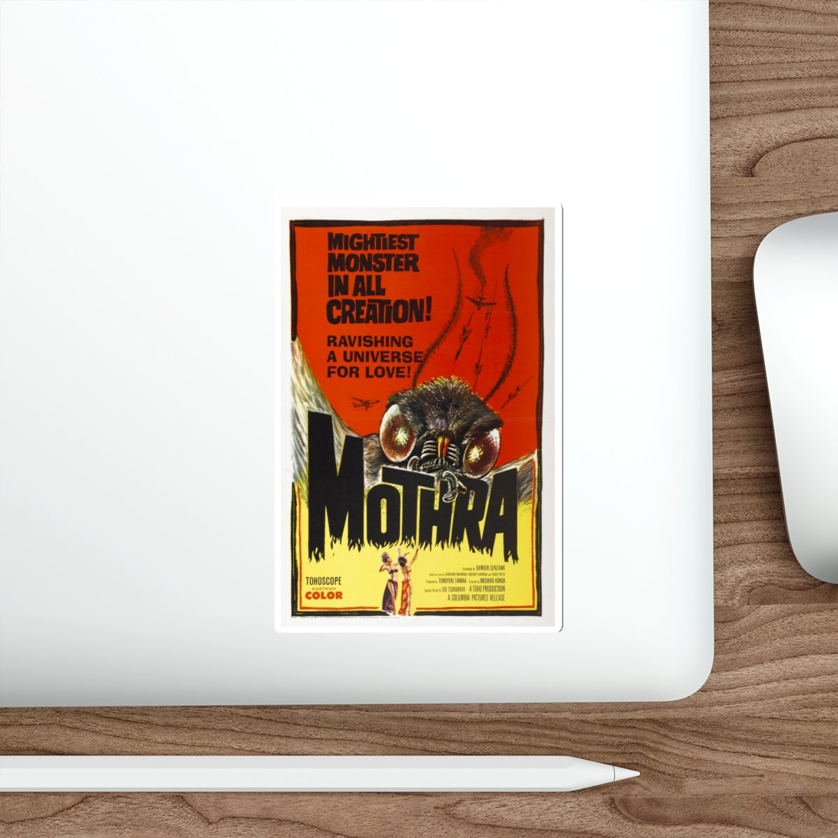 MOTHRA 1961 Movie Poster STICKER Vinyl Die-Cut Decal-The Sticker Space