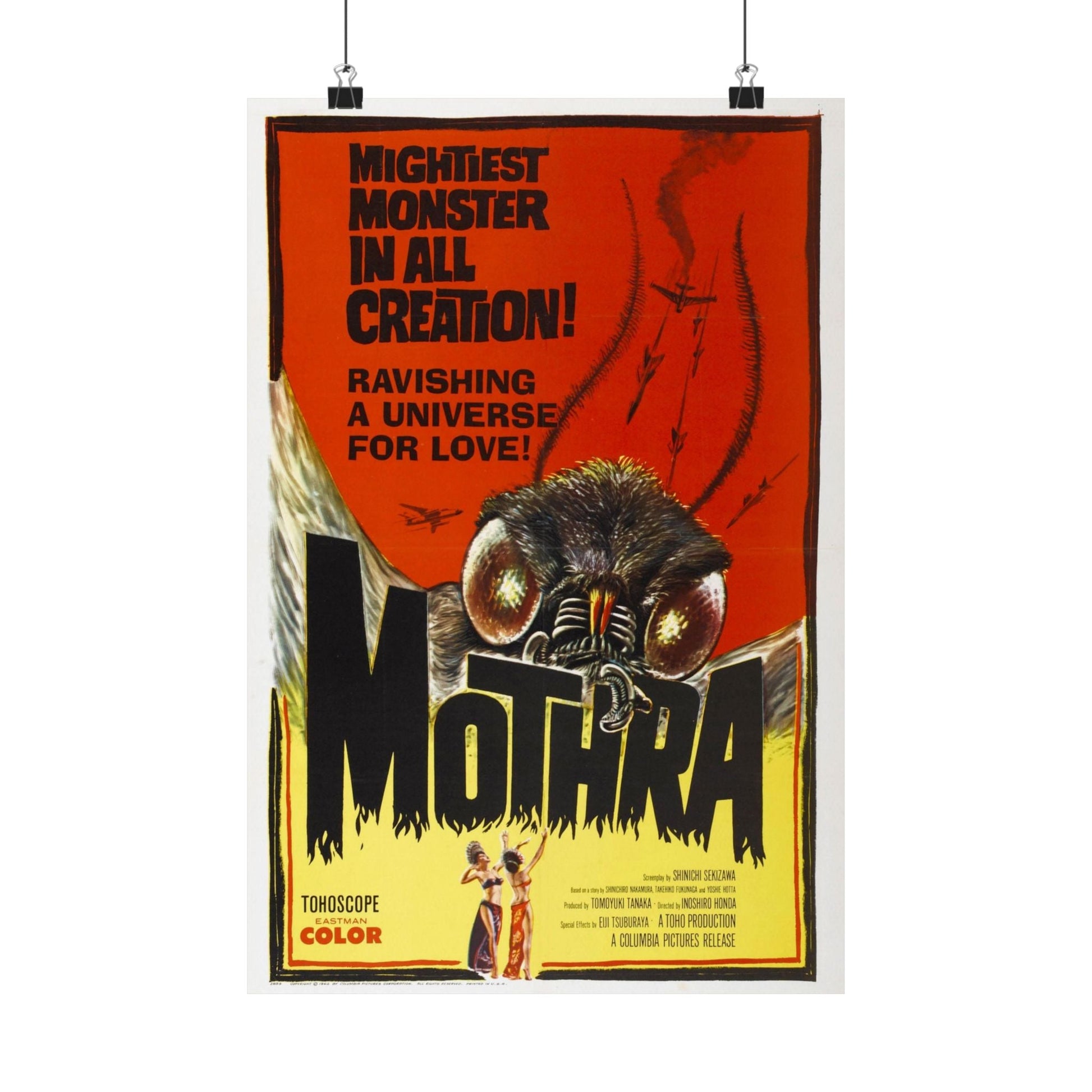 MOTHRA 1961 - Paper Movie Poster-12″ x 18″-The Sticker Space