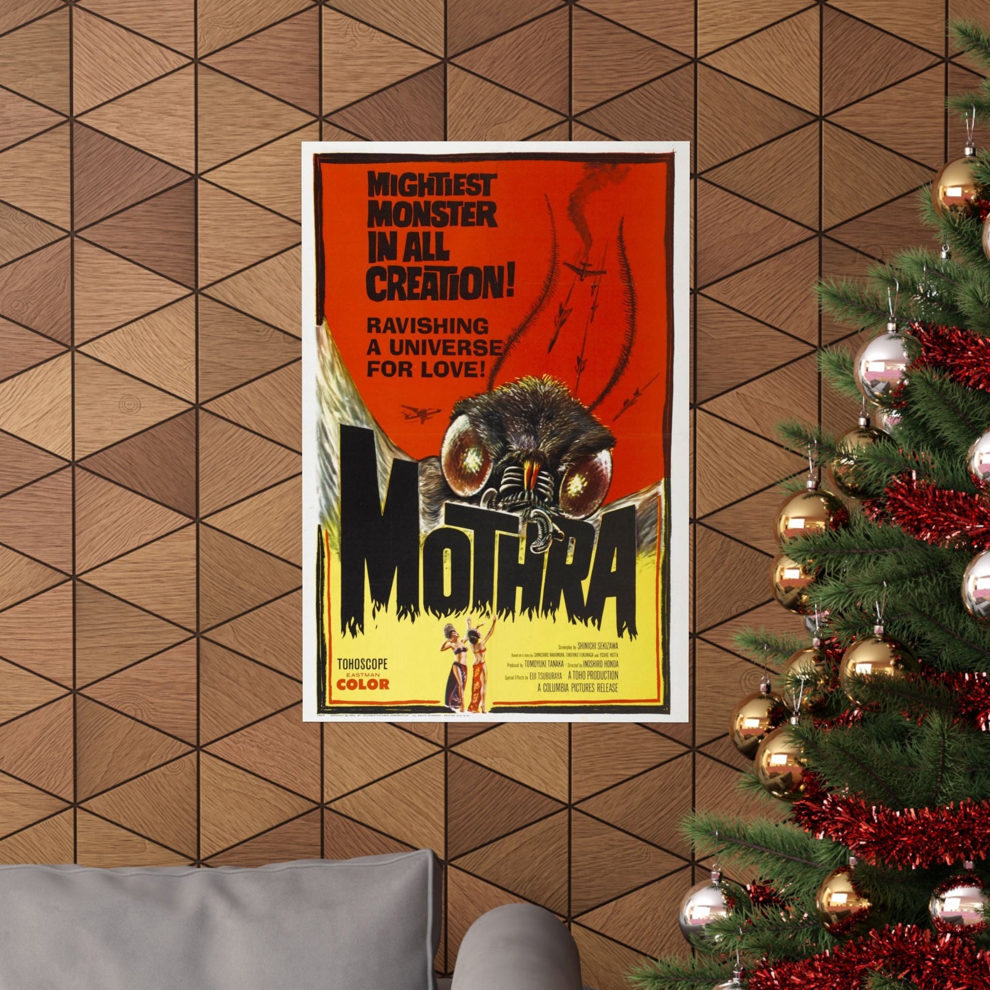 MOTHRA 1961 - Paper Movie Poster-The Sticker Space