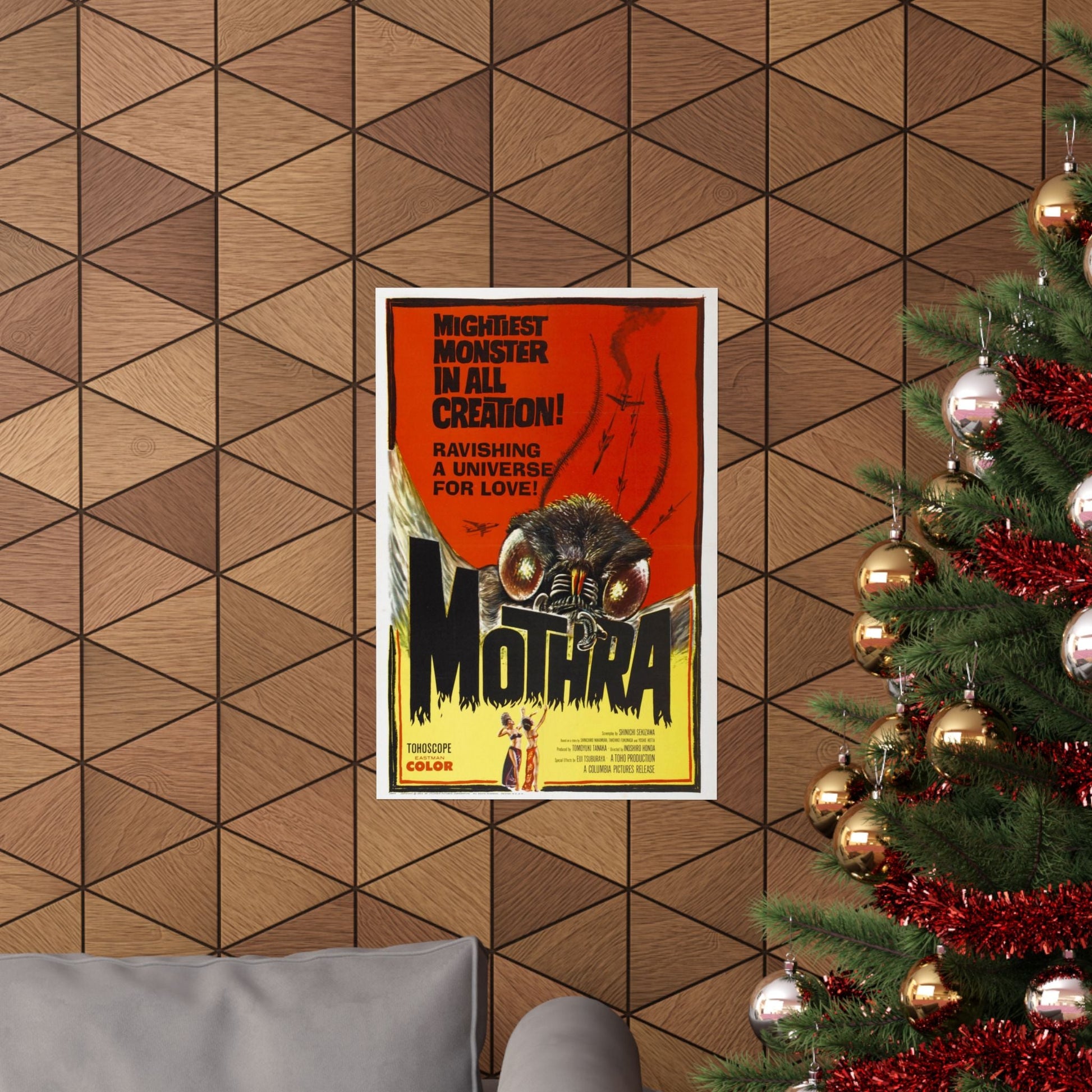 MOTHRA 1961 - Paper Movie Poster-The Sticker Space