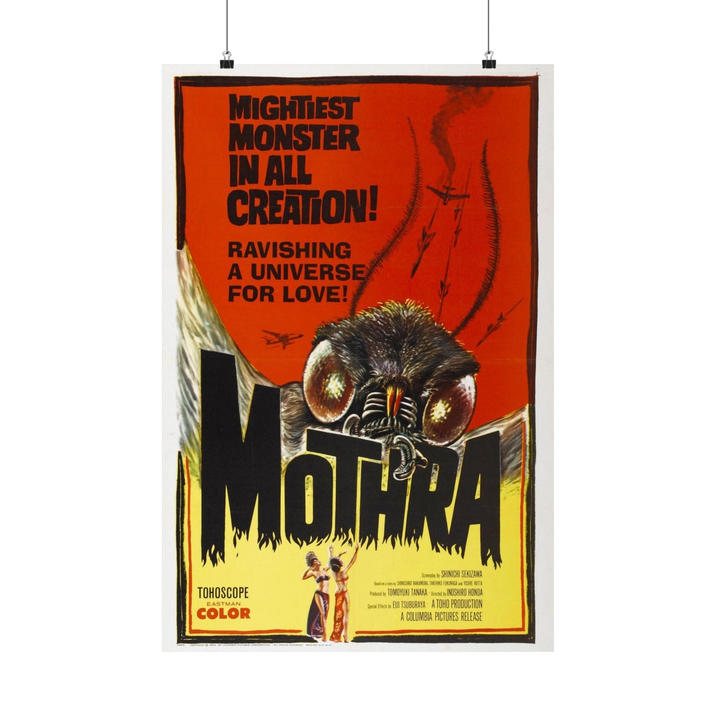 MOTHRA 1961 - Paper Movie Poster-20″ x 30″-The Sticker Space