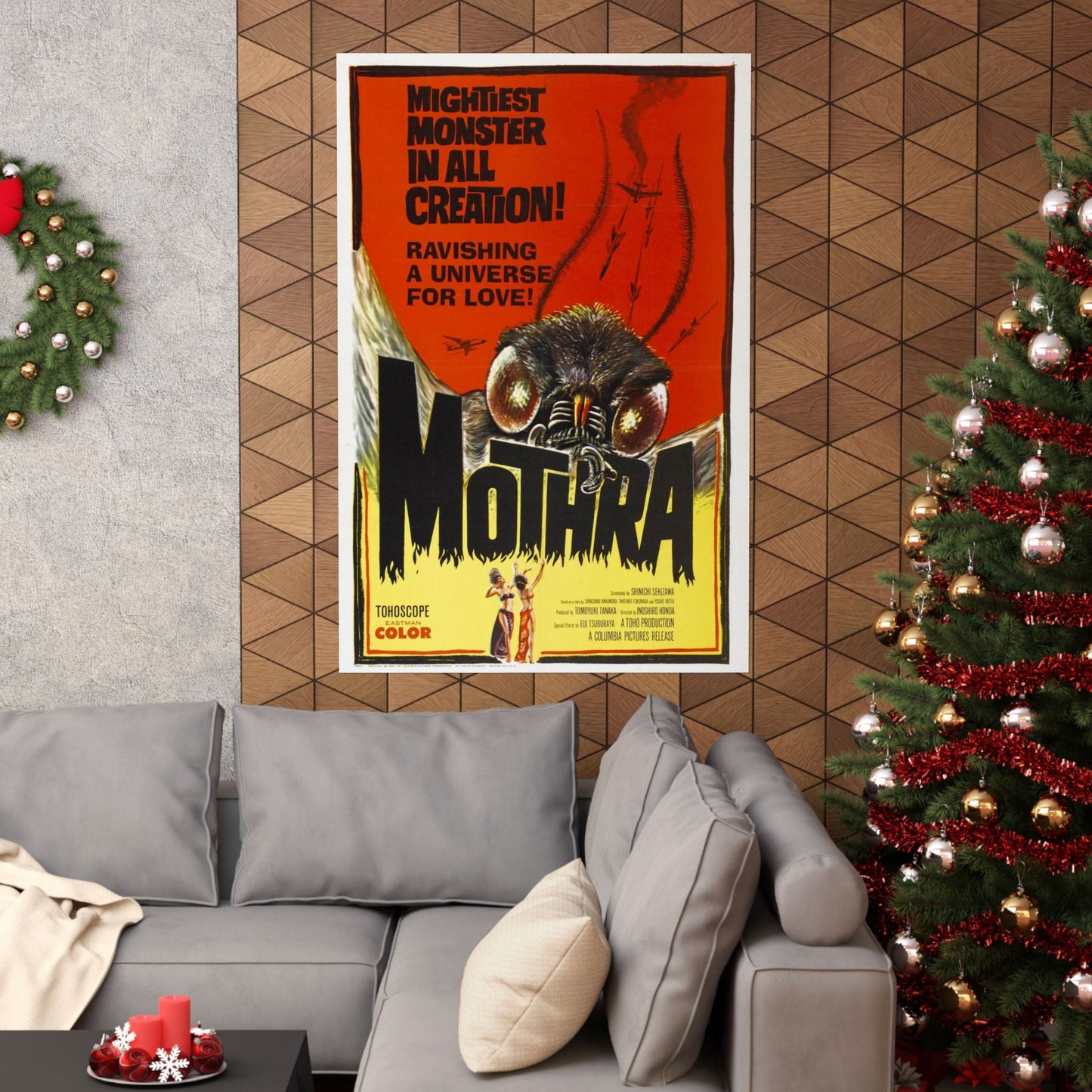 MOTHRA 1961 - Paper Movie Poster-The Sticker Space