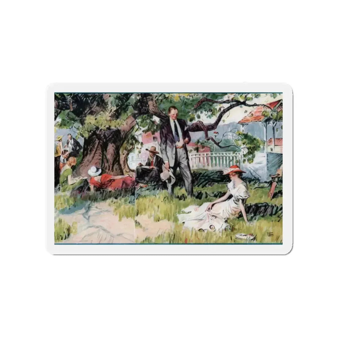 Motives of an Overload (2), The American Magazine, January 1934 (Magazine Illustration) Refrigerator Magnet - The Sticker Space