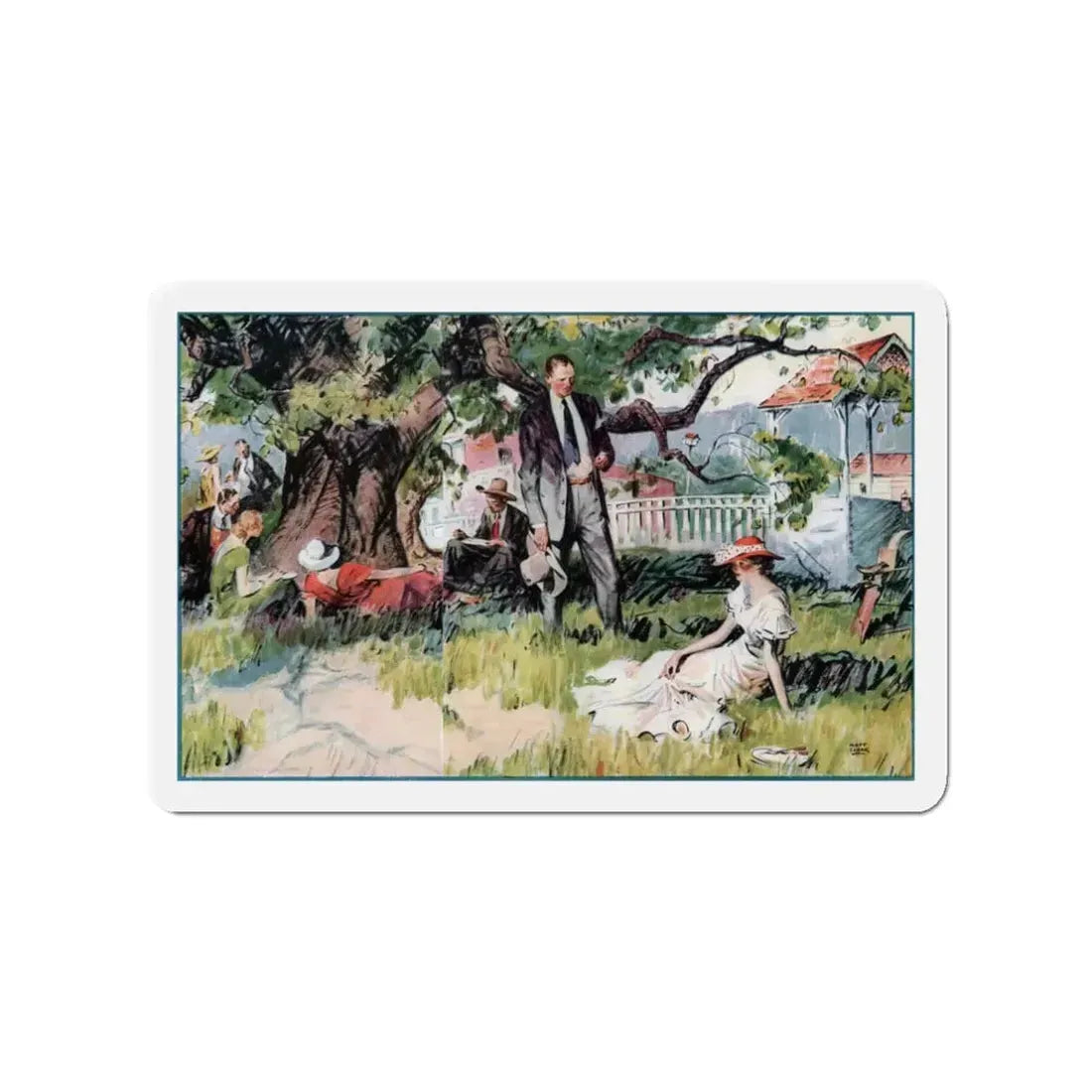 Motives of an Overload (2), The American Magazine, January 1934 (Magazine Illustration) Refrigerator Magnet - The Sticker Space