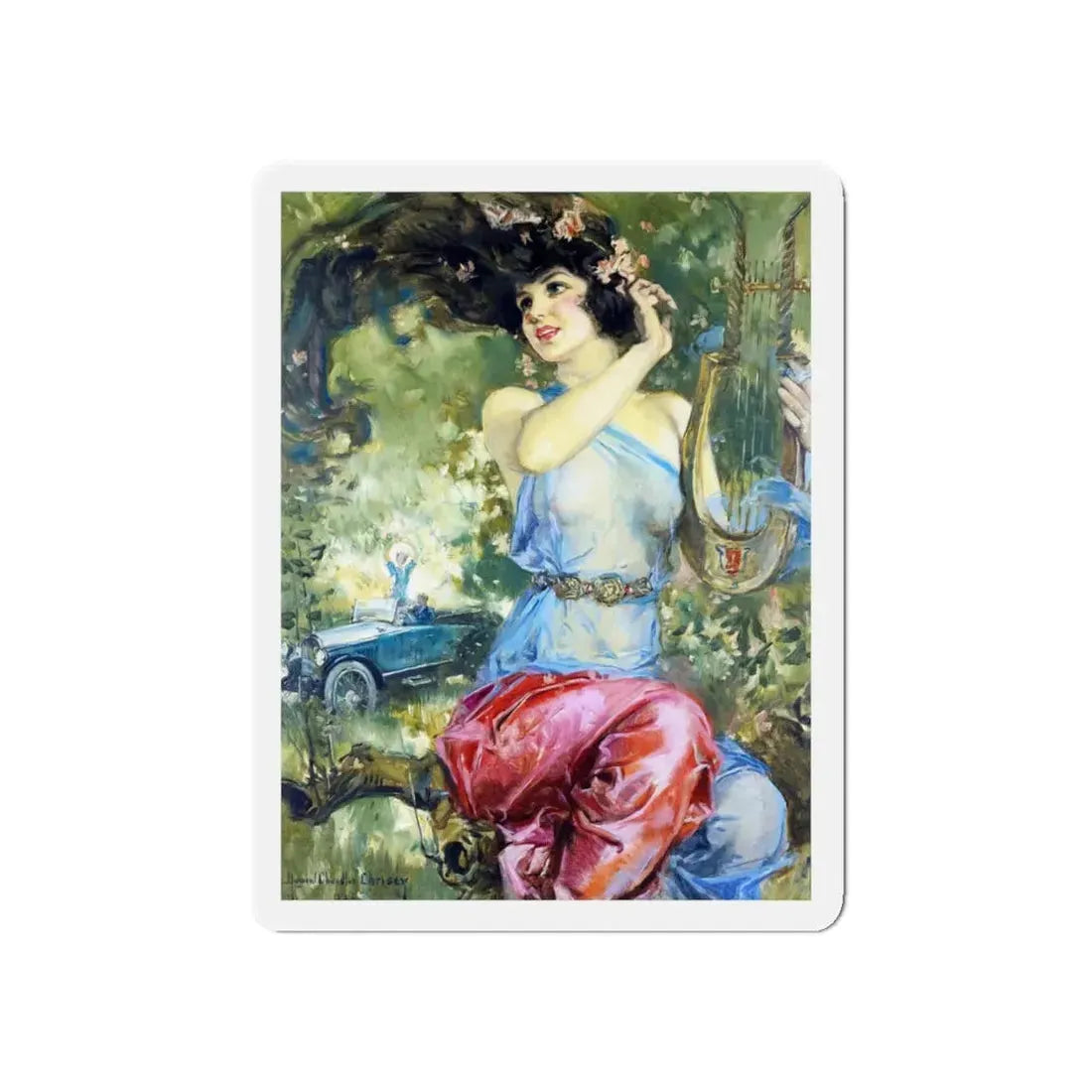 Motor Magazine Cover (Magazine Illustration) Refrigerator Magnet - The Sticker Space