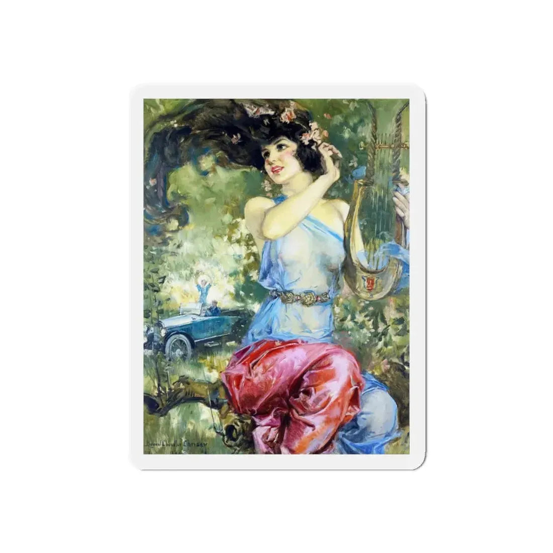 Motor Magazine Cover (Magazine Illustration) Refrigerator Magnet - The Sticker Space