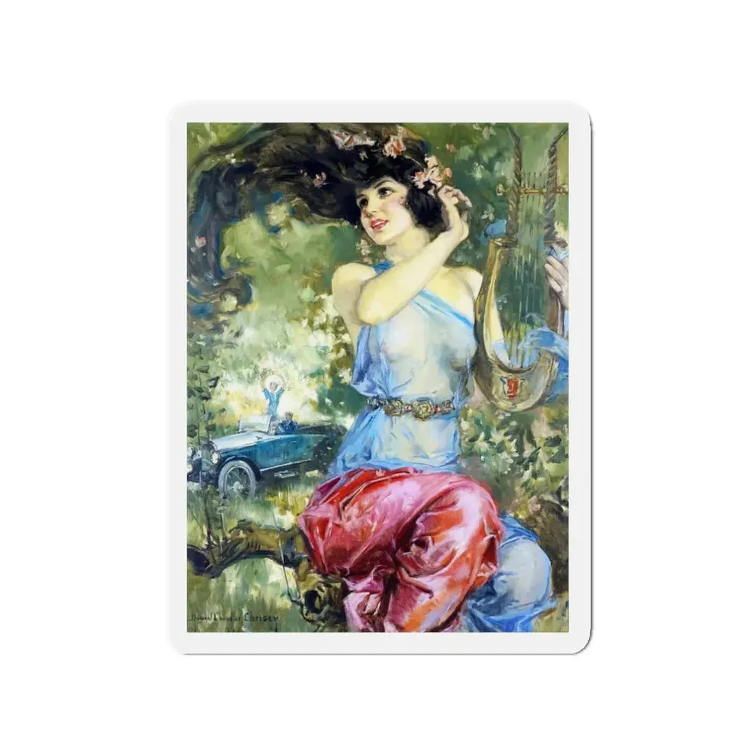 Motor Magazine Cover (Magazine Illustration) Refrigerator Magnet - The Sticker Space