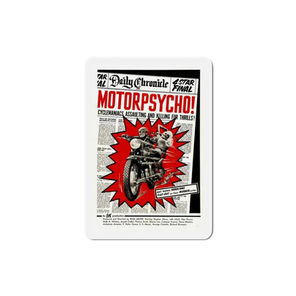 Motor Psycho 1965 Movie Poster Refrigerator Magnet 3 Inch - The Sticker Space