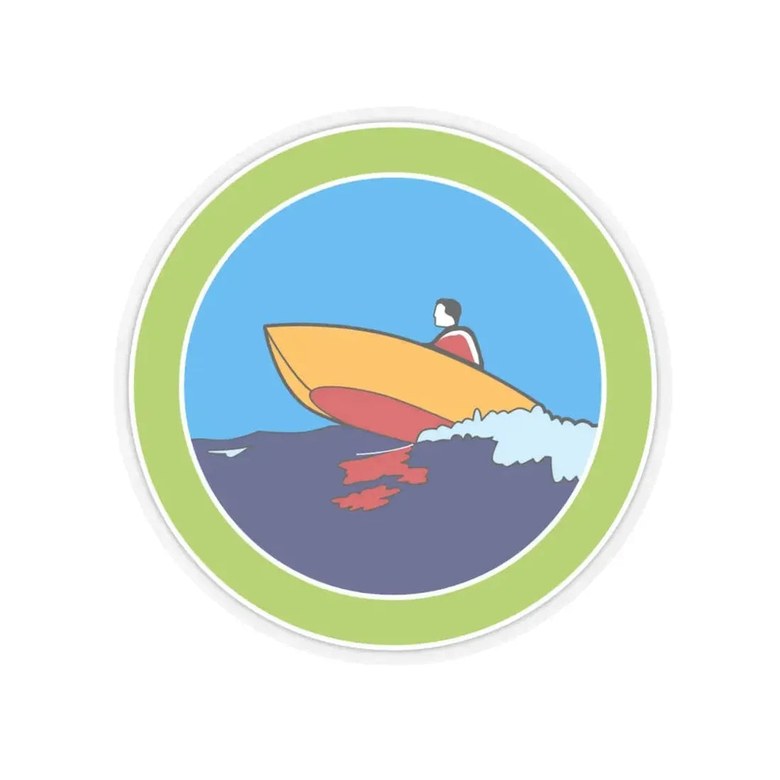 Motorboating (Boy Scout Merit Badge) STICKER Vinyl Kiss-Cut Decal 6 Inch Transparent - The Sticker Space