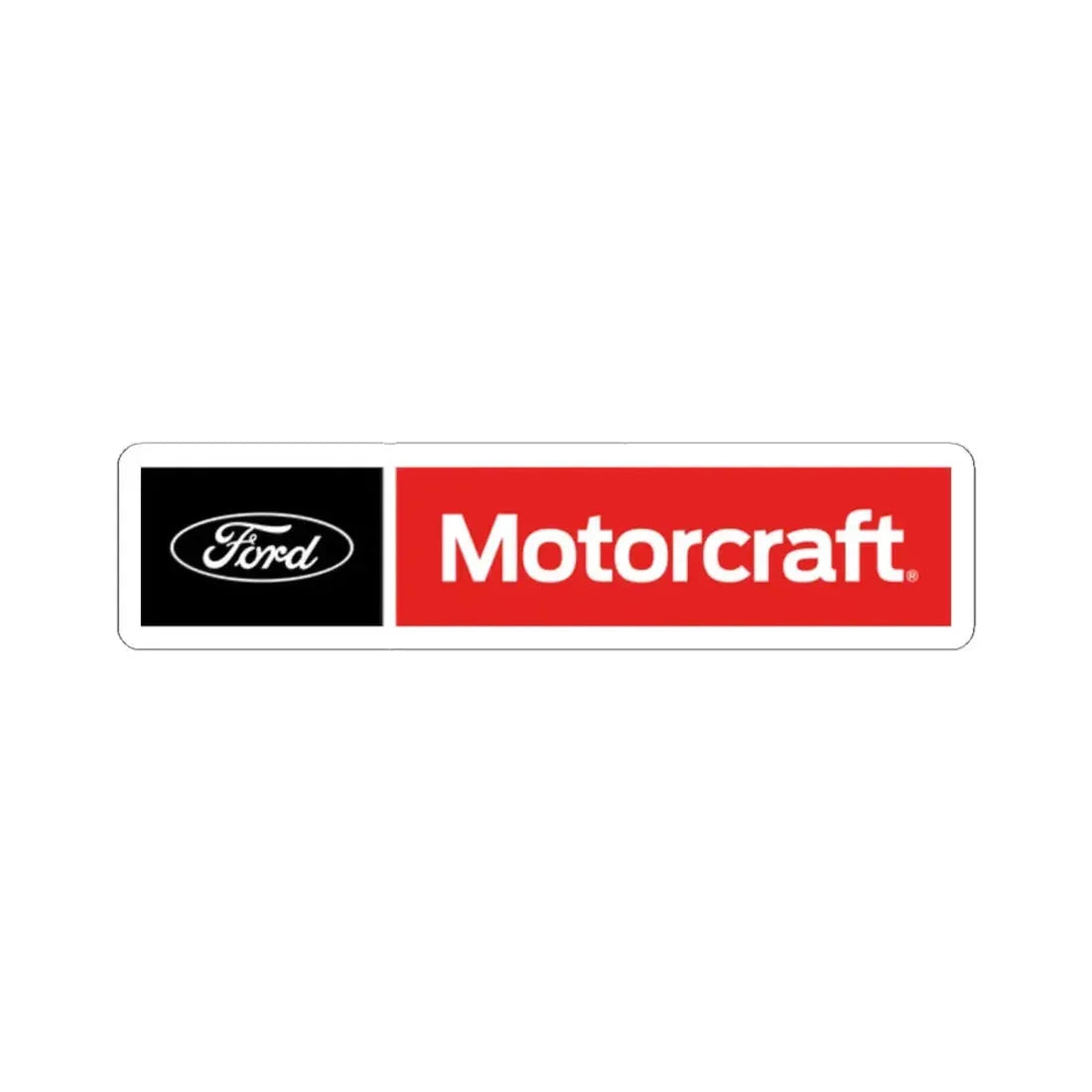 Motorcraft (Ford) (Logo) STICKER Vinyl Kiss-Cut Decal 2 Inch White - The Sticker Space