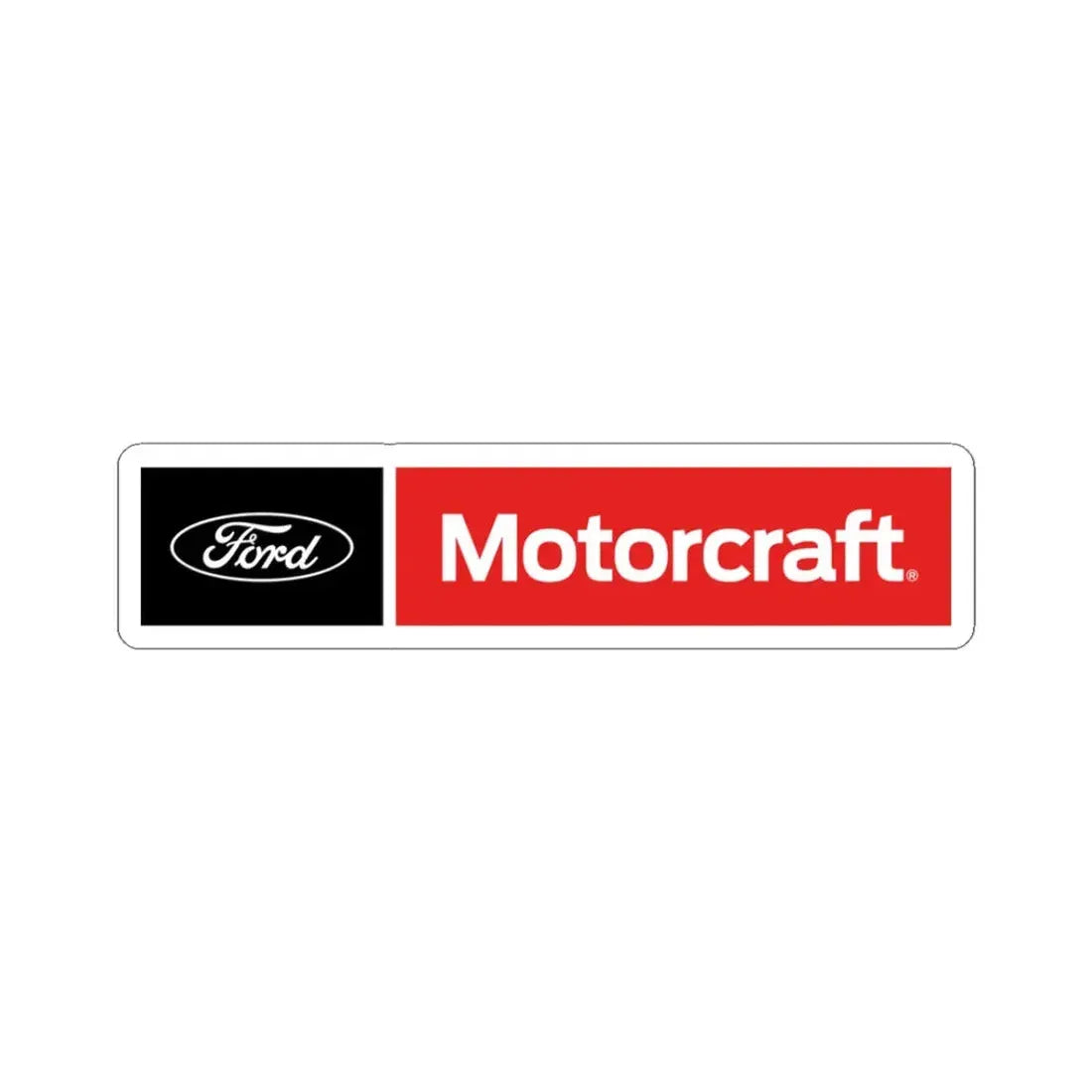 Motorcraft (Ford) (Logo) STICKER Vinyl Kiss-Cut Decal 3 Inch White - The Sticker Space