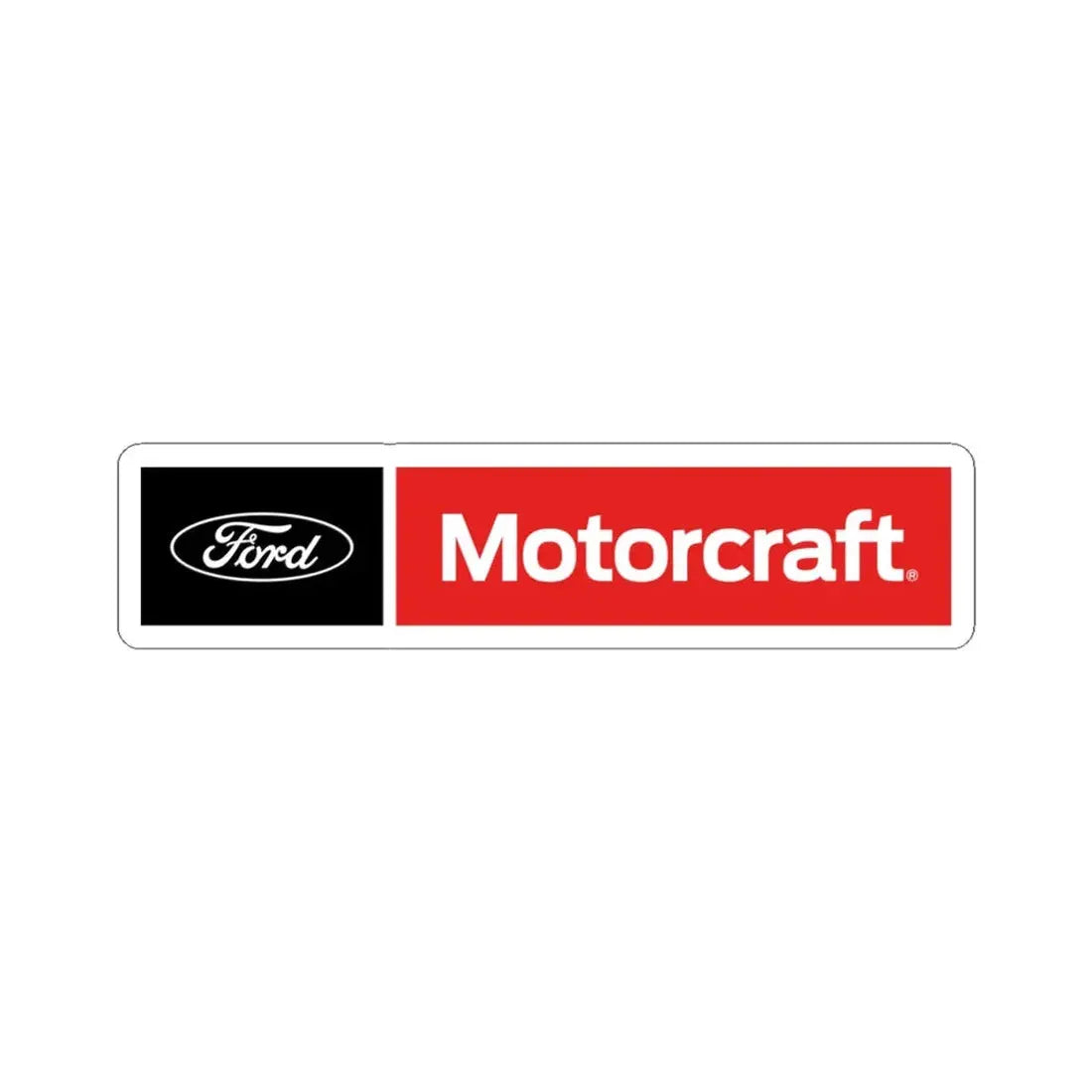 Motorcraft (Ford) (Logo) STICKER Vinyl Kiss-Cut Decal 4 Inch White - The Sticker Space