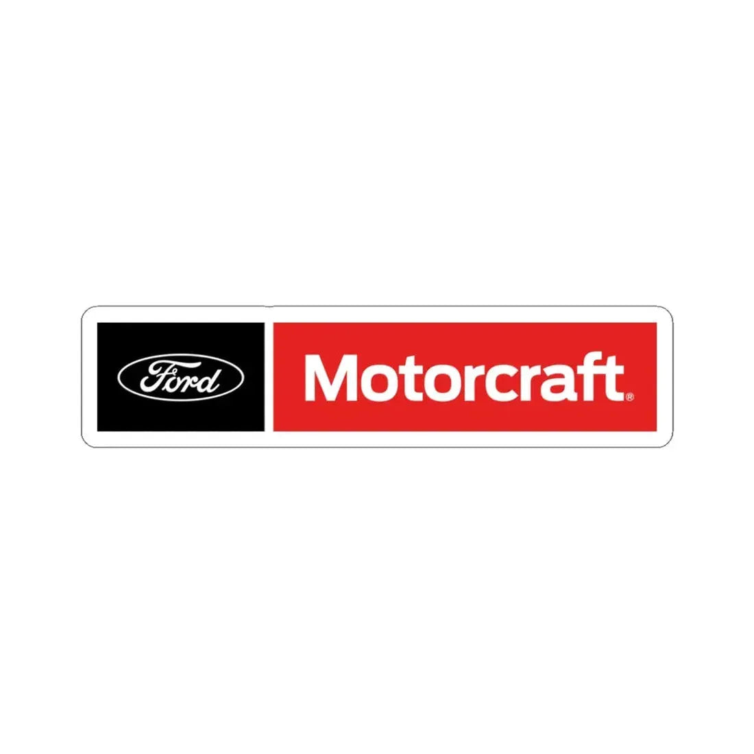 Motorcraft (Ford) (Logo) STICKER Vinyl Kiss-Cut Decal 6 Inch White - The Sticker Space