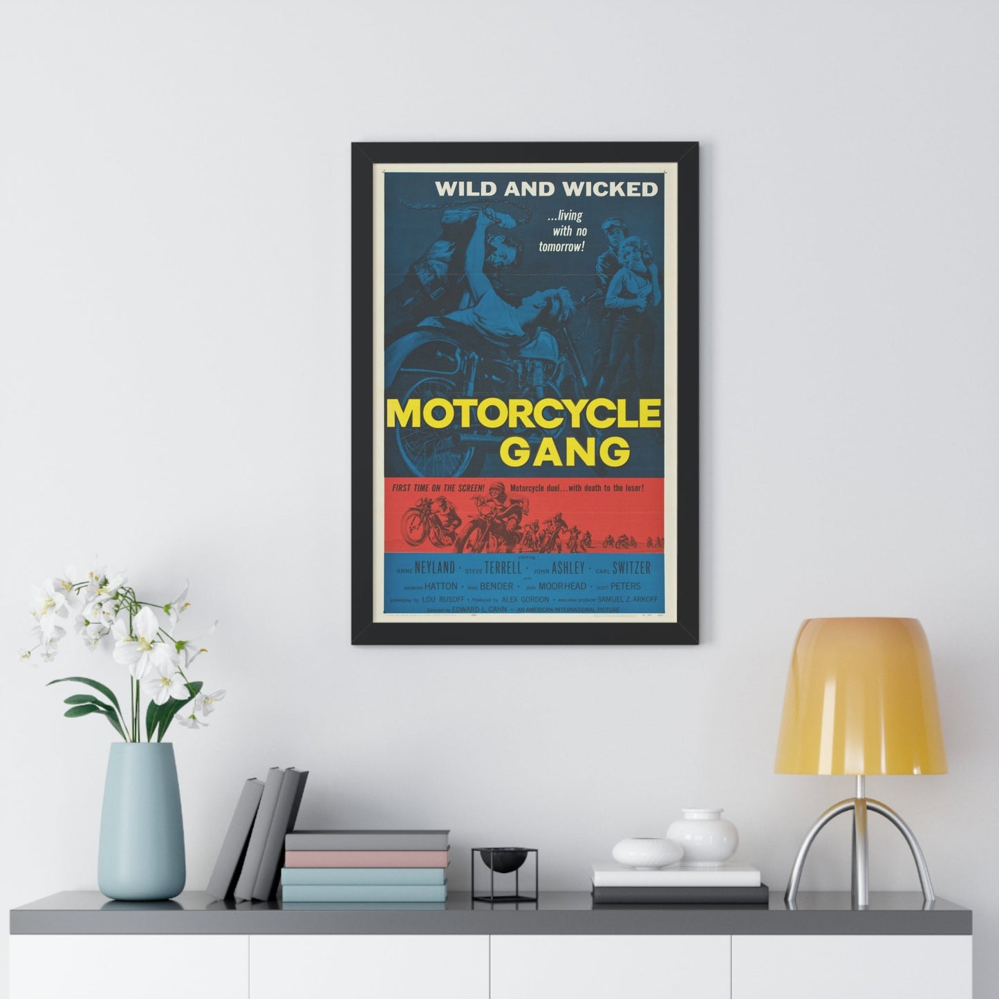 MOTORCYCLE GANG 1957 - Framed Movie Poster-The Sticker Space