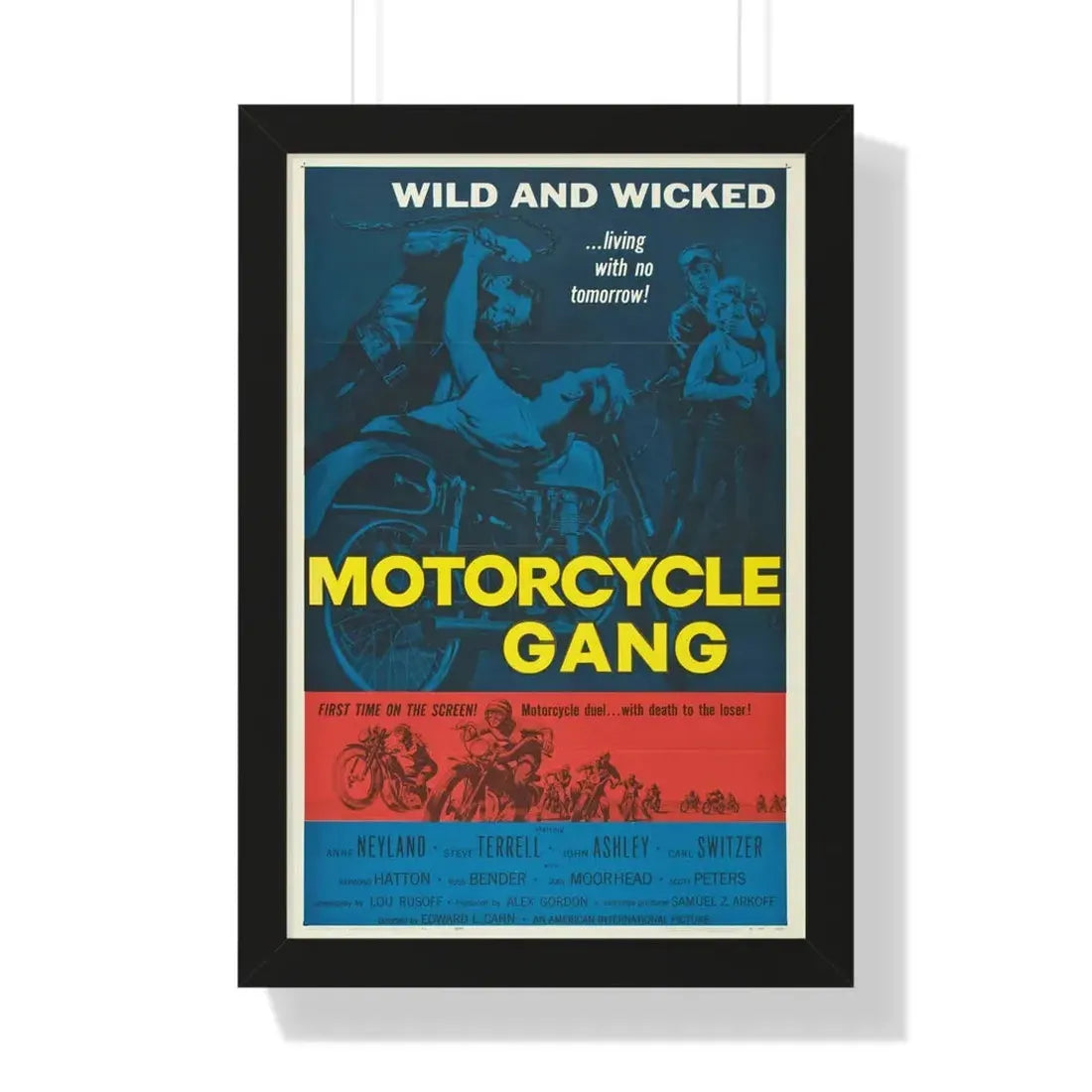 MOTORCYCLE GANG 1957 - Framed Movie Poster - The Sticker Space