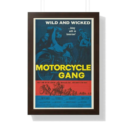MOTORCYCLE GANG 1957 - Framed Movie Poster - The Sticker Space
