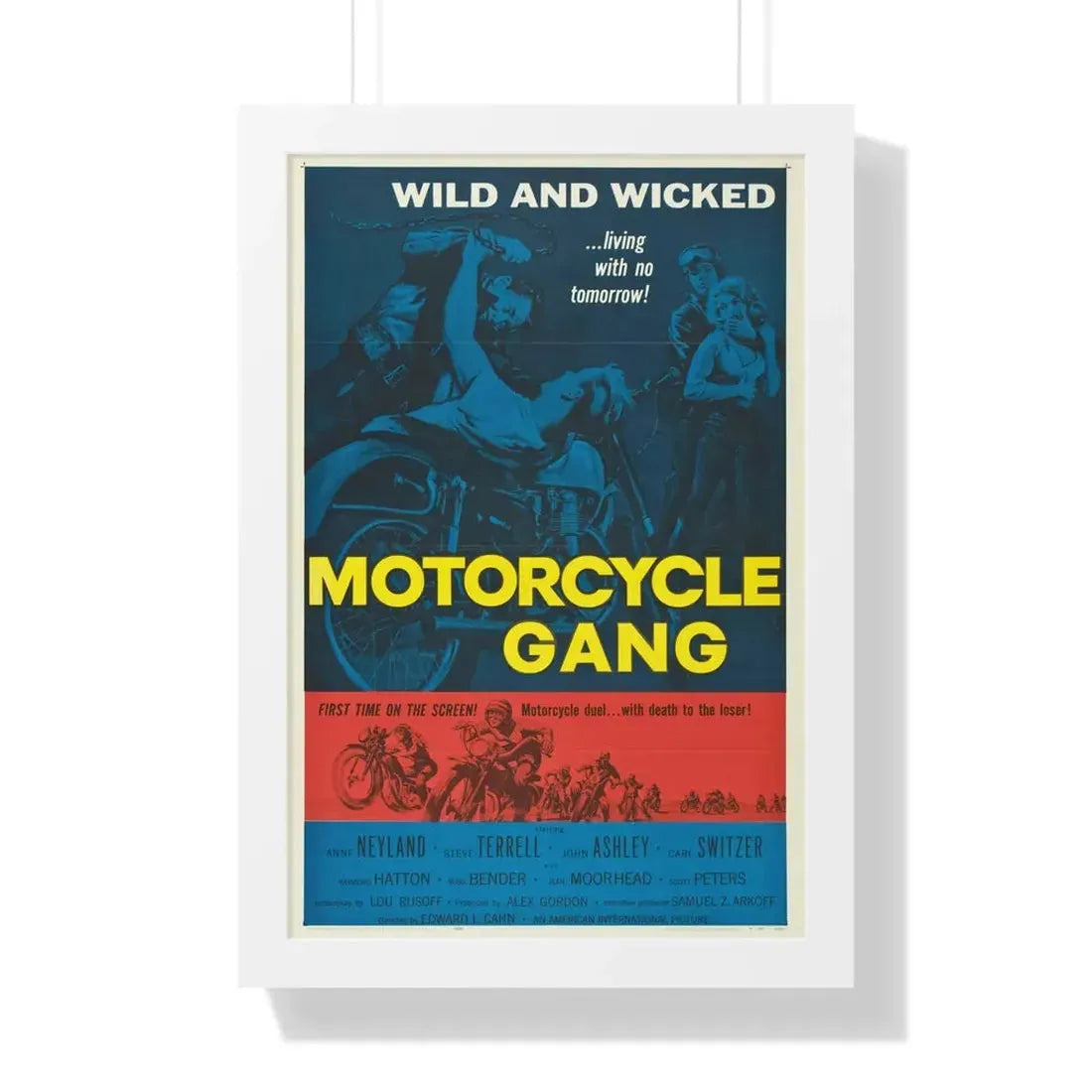 MOTORCYCLE GANG 1957 - Framed Movie Poster - The Sticker Space
