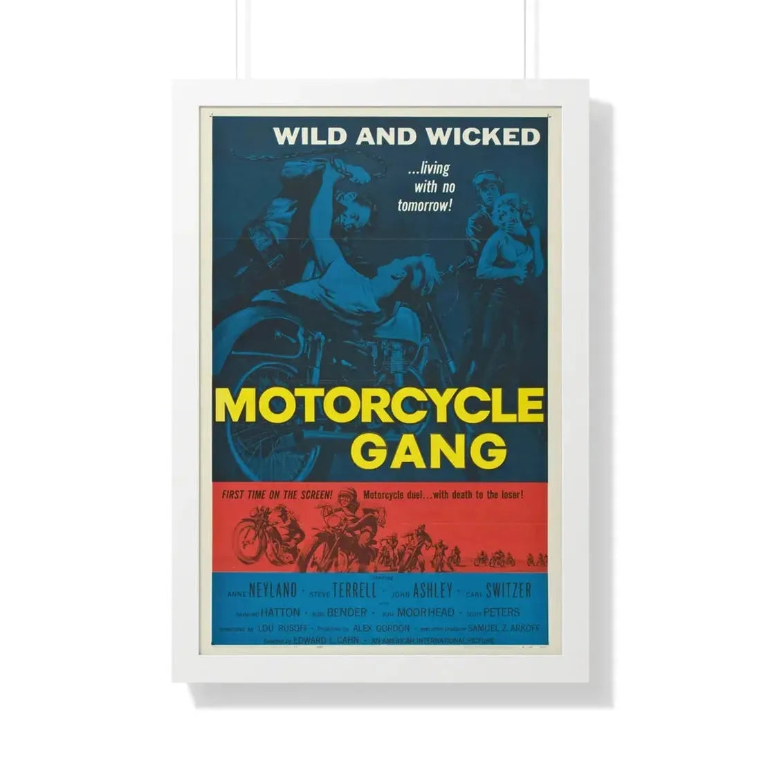 MOTORCYCLE GANG 1957 - Framed Movie Poster - The Sticker Space