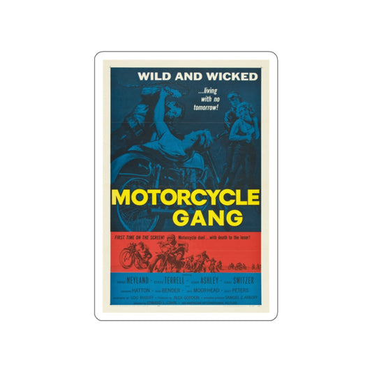 MOTORCYCLE GANG 1957 Movie Poster STICKER Vinyl Die-Cut Decal-2 Inch-The Sticker Space