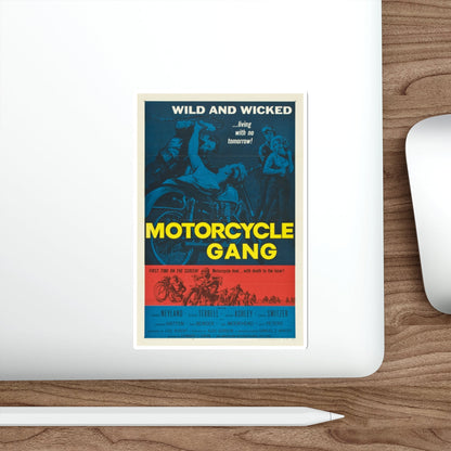 MOTORCYCLE GANG 1957 Movie Poster STICKER Vinyl Die-Cut Decal-The Sticker Space