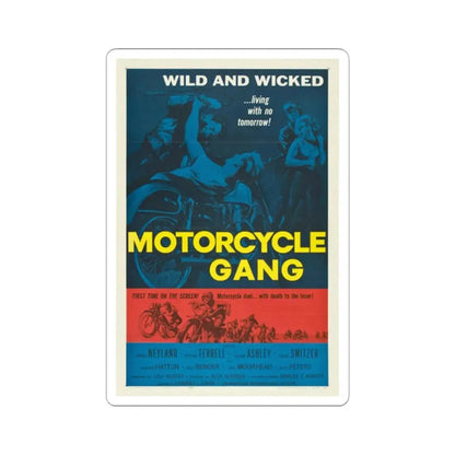MOTORCYCLE GANG 1957 Movie Poster - STICKER Vinyl Kiss-Cut Decal 2 Inch White - The Sticker Space