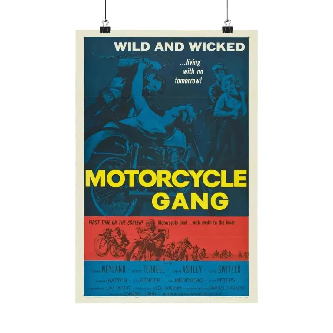MOTORCYCLE GANG 1957 - Paper Movie Poster 12″ x 18″ Matte - The Sticker Space