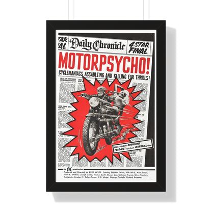 MOTORPSYCHO! 1965 - Framed Movie Poster-16″ x 24″-The Sticker Space